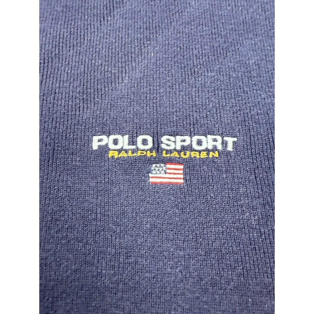 Vintage Polo Sport Ralph Lauren Sweater Vest Mens 2XL Knit USA Flag 90s‎